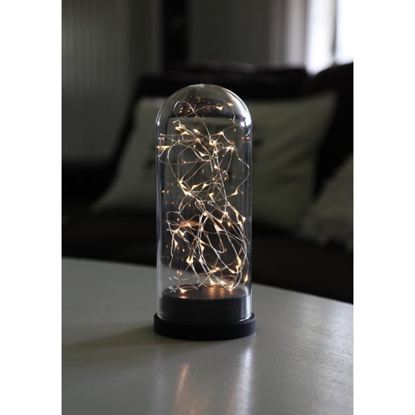 Črna LED svetlobna dekoracija Best Season Glass Dome, višina 25 cm-image-1