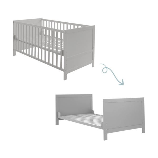 Svetlo siva otroška posteljica 70x140 cm – Roba-image-3