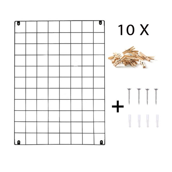 Črna kovinska oglasna deska, 50 x 70 cm-image-3