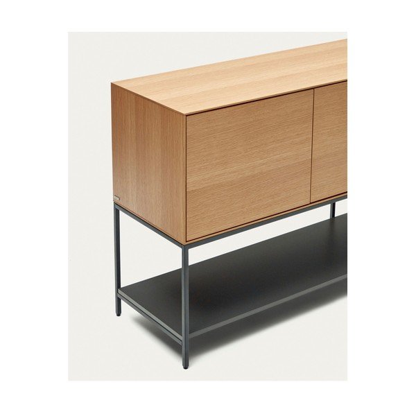 Nizka komoda v hrastovem dekorju 97,5x80 cm Vedrana – Kave Home-image-4