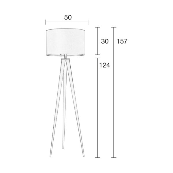 Bela stoječa svetilka Zuiver Tripod, ø 50 cm-image-1