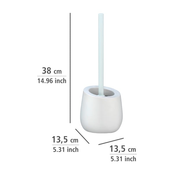 Bela keramična straniščna krtača Wenko Badi-image-1