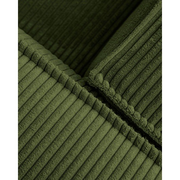 Zelena kotna sedežna garnitura iz rebrastega žameta (s kotom po izbiri) Blok – Kave Home-image-4