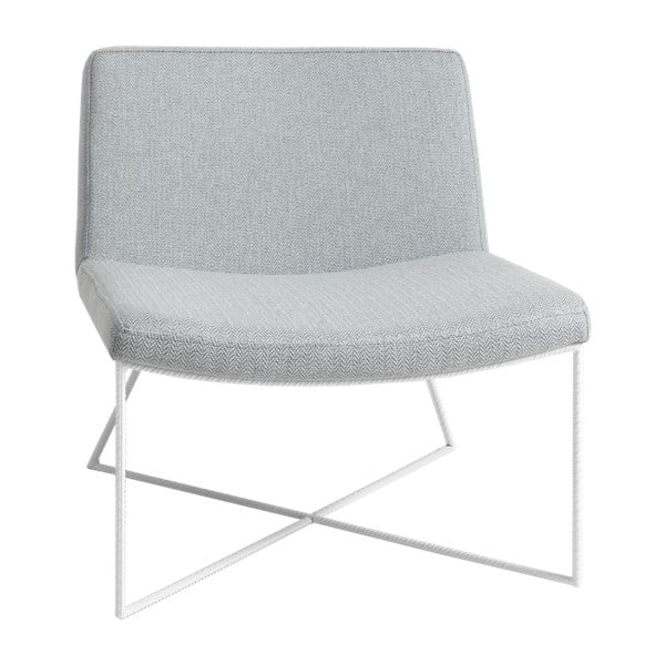 Svetlo moder fotelj z belo vzorčasto podlago Custom Form Zero