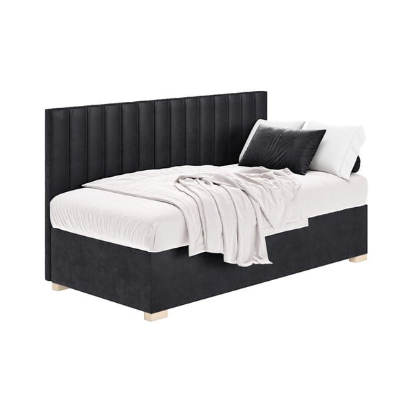 Temno modra otroška postelja s prostorom za shranjevanje z vzmetnico 90x200 cm Chill – Ghado-image-2