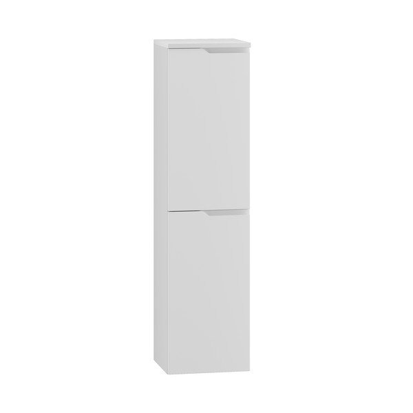 Bela visoka stenska kopalniška omarica 35x137 cm Nicea – STOLKAR