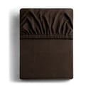 Temno rjava napenjalna rjuha iz jerseyja 90x200 cm Amber – Restilo