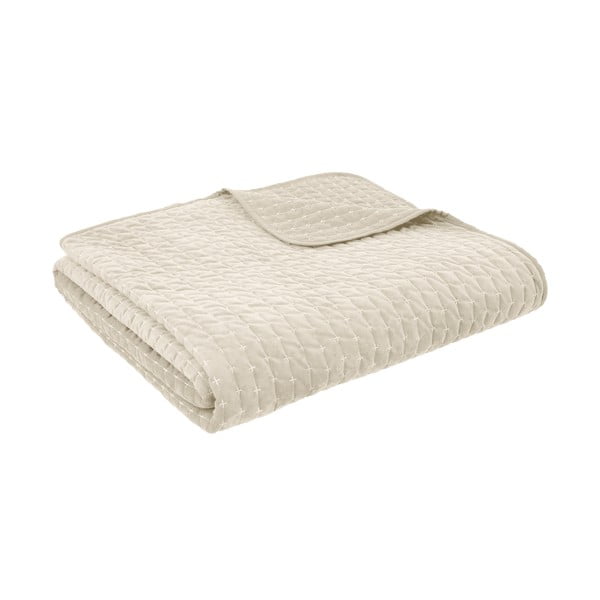 Bež prešito pregrinjalo 240x260 cm Attica Velvet Embroidered – Bianca