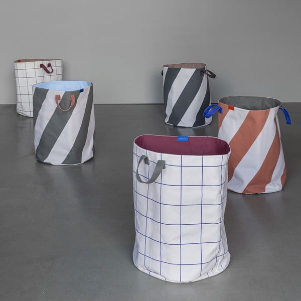 Kremno bel tekstilni koš za perilo 5 l Mesh – Mette Ditmer Denmark-image-3