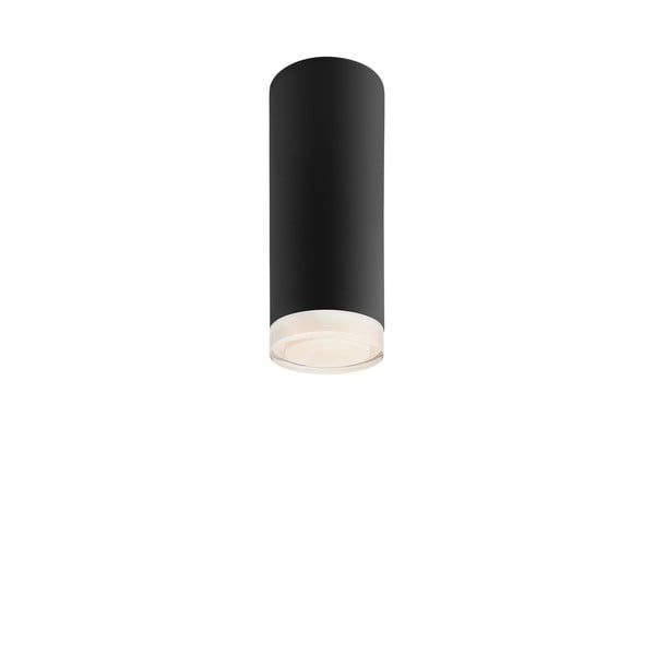 Črna stropna svetilka s steklenim senčnikom - LAMKUR