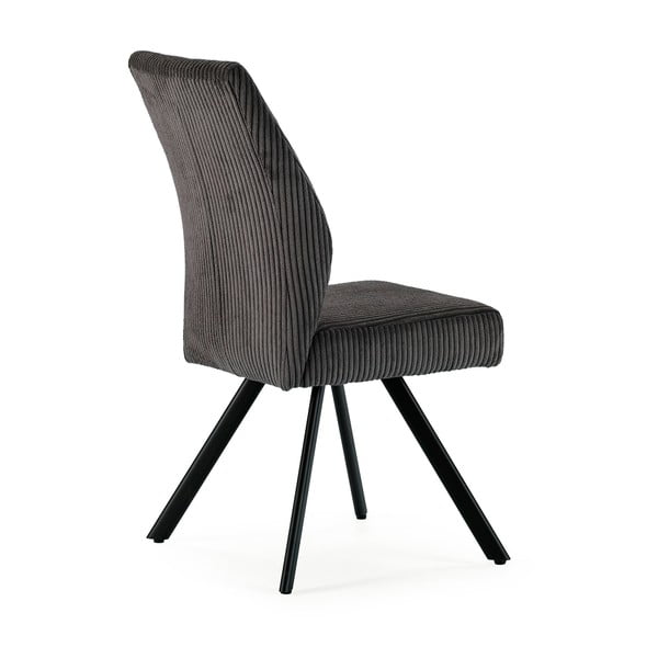 Temno sivi jedilni stoli iz rebrastega žameta v kompletu 2 ks Anibal – Marckeric-image-4