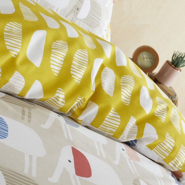 Bombažna otroška posteljnina 200x135 cm Minbu Elephant - Pineapple Elephant-image-3