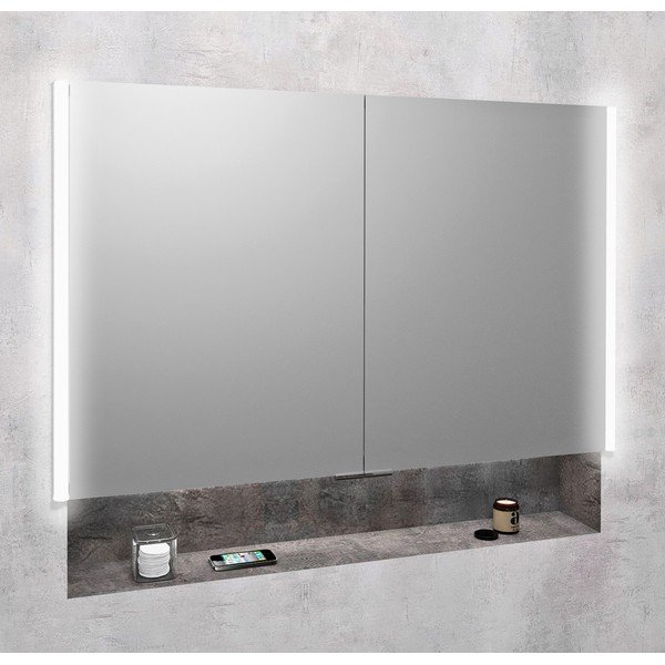 Siva kopalniška omarica 105,5x70 cm Integra – Sapho