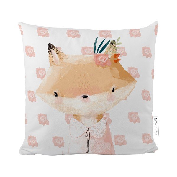 Gospod Little Fox Zorra bombažna prevleka za vzglavnik iz satena, 50 x 50 cm