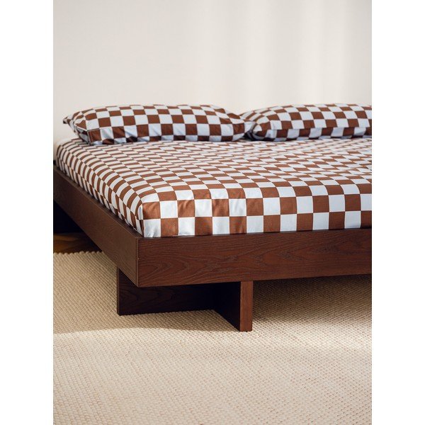 Zakonska postelja iz MDF plošč v hrastovem dekorju brez vzglavja z letvenim dnom 180x200 cm v naravni barvi Kito – noo.ma-image-4