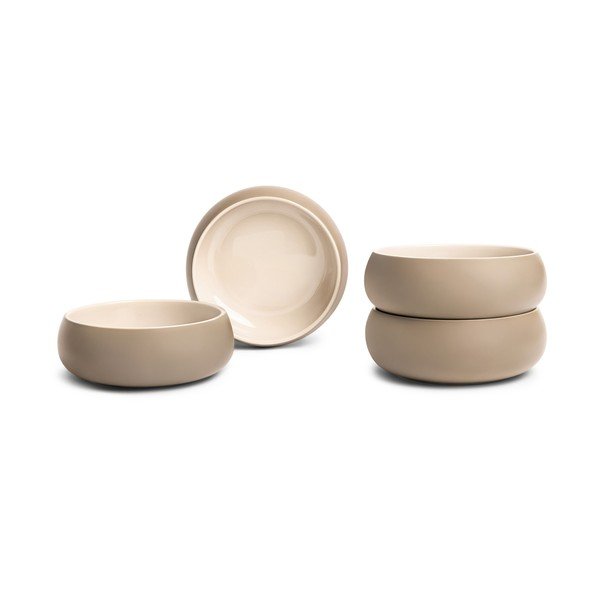 Bež skledice v kompletu 4 ks za juho ali ramen iz kamenine 1 l Terra Vira – Bonami Selection