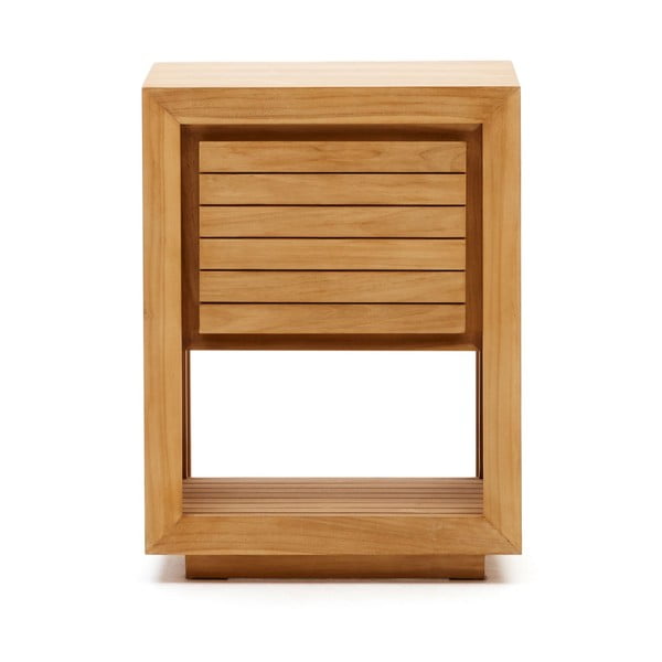 Nizka omarica za pod umivalnik iz masivnega tika 60x80 cm Saula – Kave Home