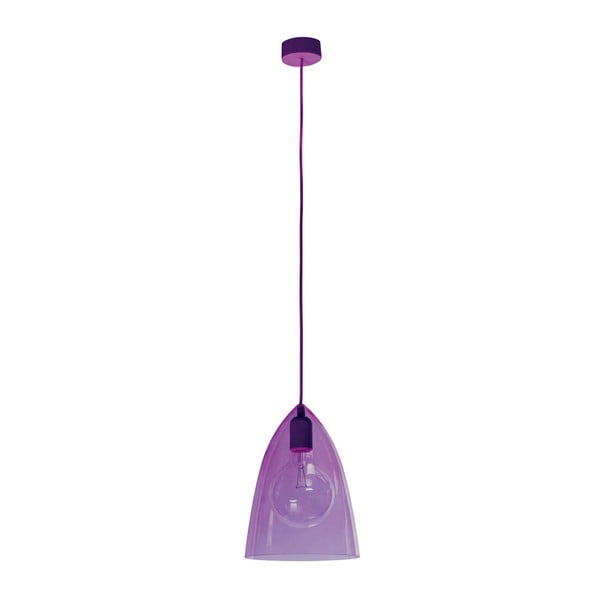 Vijolična viseča svetilka SULION Glassy