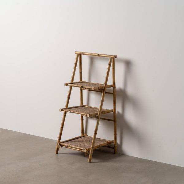 Bambusov regal v naravni barvi 48x100x45 cm Manali – Ixia-image-1