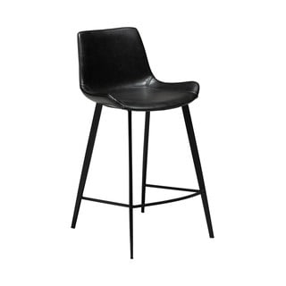 Črn barski stol iz umetnega usnja DAN-FORM Denmark Hype, višina 91 cm