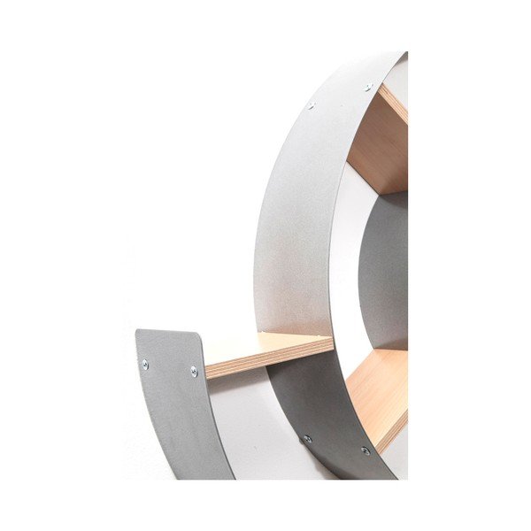 Siva stenska knjižna omara Kare Design Snail-image-2