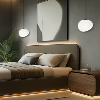 Črno-bela viseča svetilka ø 25 cm Stones – Candellux Lighting