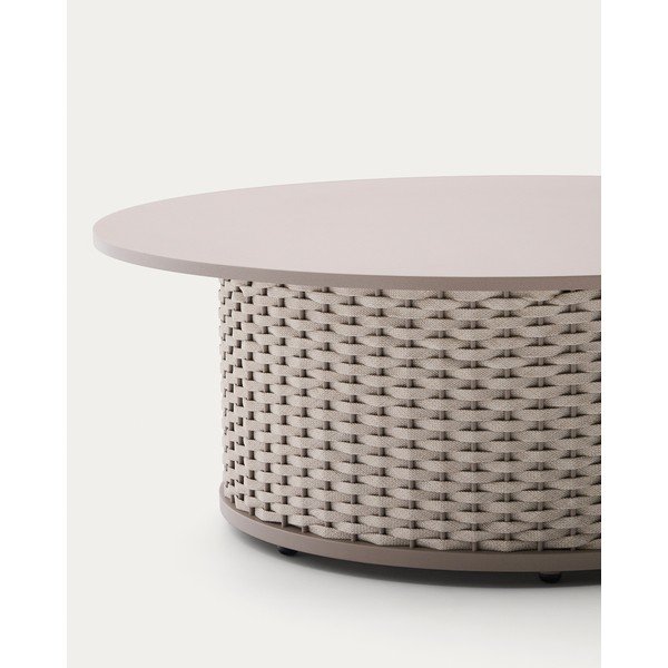 Kovinska okrogla vrtna klubska mizica ø 99 cm Sedalis – Kave Home-image-3