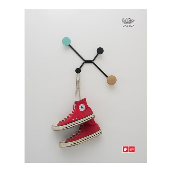 Črn stenski obešalnik Gazzda Hook-image-4