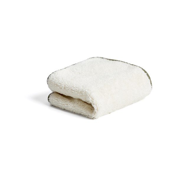 Bela/zelena frotirna bombažna brisača 30x50 cm Sedora – Kave Home