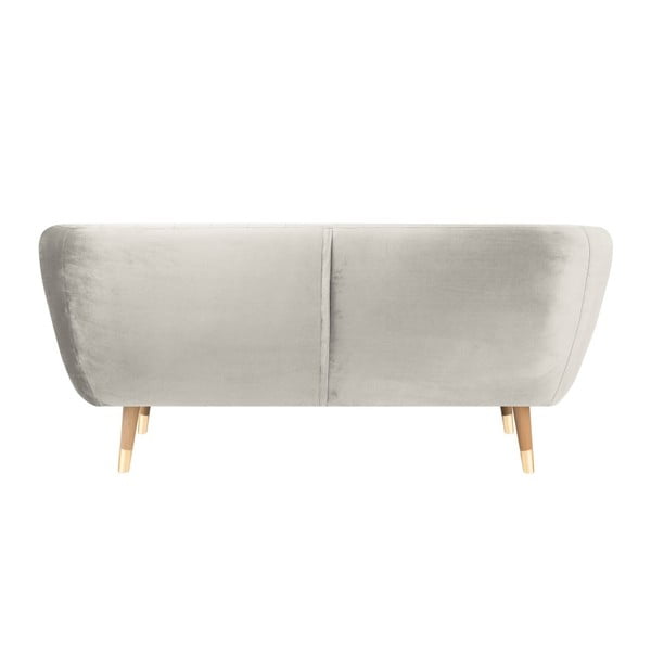 Bež žametna zofa Mazzini Sofas Benito, 158 cm-image-4