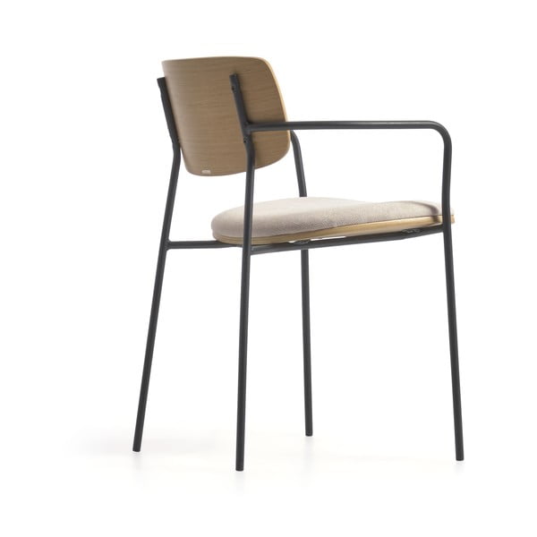 Jedilni stol v črni in naravni barvi Maureen – Kave Home-image-4