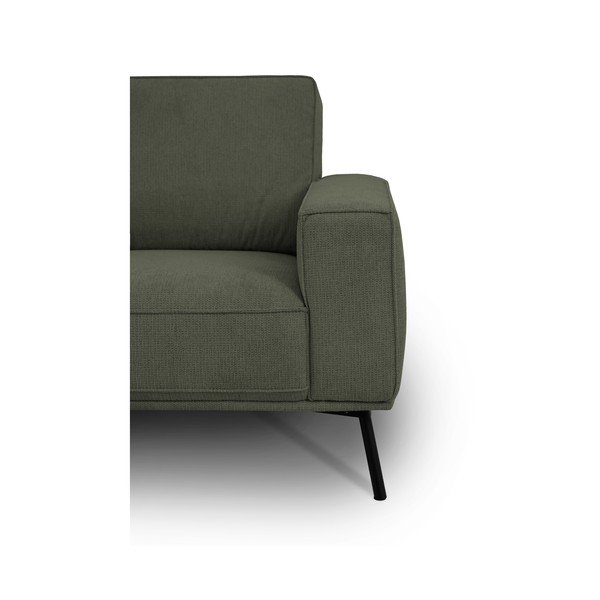 Temno zelena kotna sedežna garnitura iz šenilje (levi kot/v obliki črke L) Amsterdam – Scandic-image-4