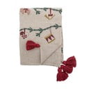 Kremno bela odeja z božičnim motivom 130x160 cm Yule – Bloomingville