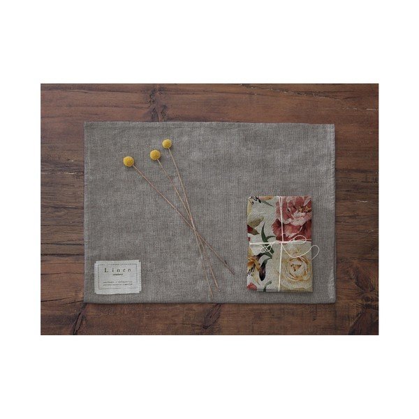 Komplet 4 prtičkov z mešanico lanu Couture Linen Roses, 43 x 43 cm-image-1
