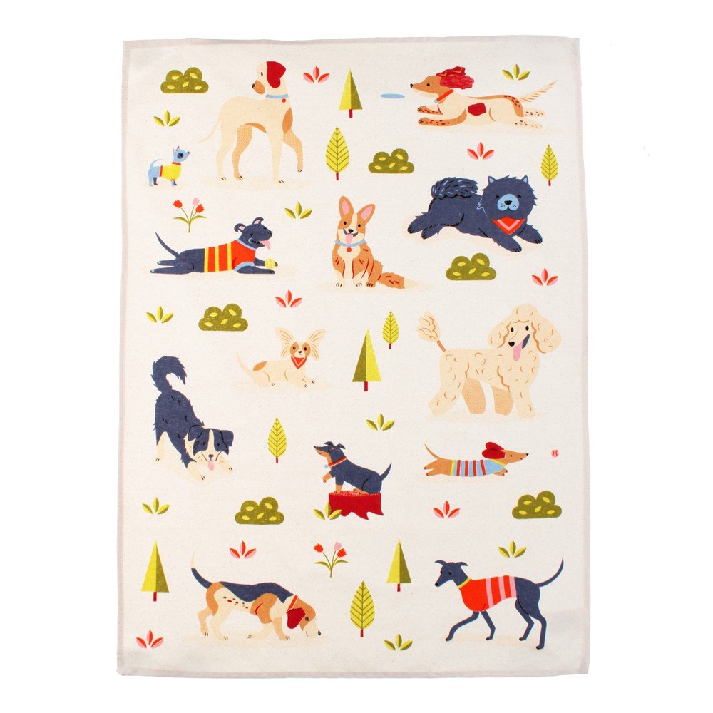 Bombažna kuhinjska krpa 70x50 cm Dog Park