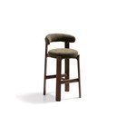 Barski stol iz masivnega jesena v zeleni in temni naravni barvi (višina sedeža 75 cm) Granite – Kave Home