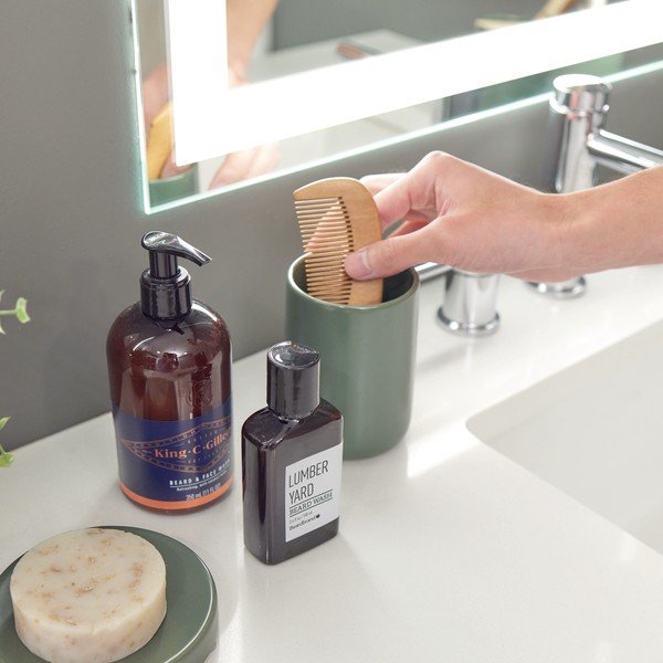 Zelen keramični lonček za zobno ščetko iDesign Vanity-image-2