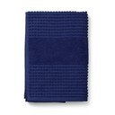 Temno modra frotirna brisača iz organskega bombaža 70x140 cm Check – JUNA