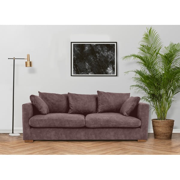 Temno rjava sedežna garnitura 220 cm Comfy – Scandic-image-1