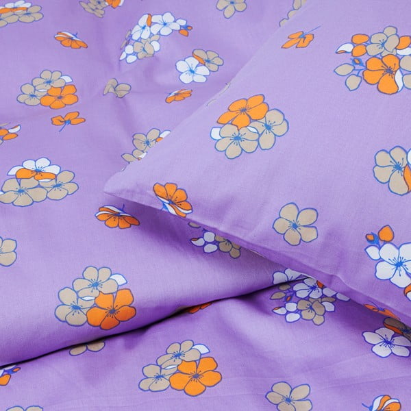 Svetlo vijolična posteljnina iz bombažnega satena 140x200 cm Grand Pleasantly – JUNA-image-2