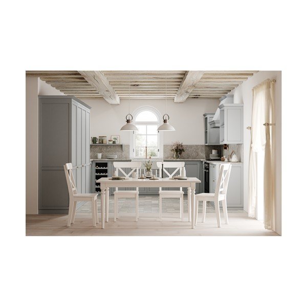 Bela viseča svetilka s kovinskim senčilom Mees – GTV-image-2