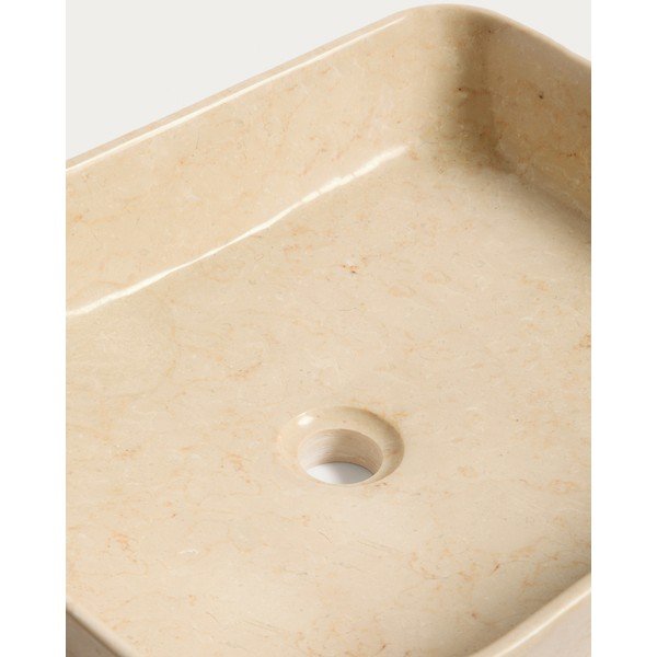 Bež kamnit umivalnik 55x35 cm Darnen – Kave Home-image-4