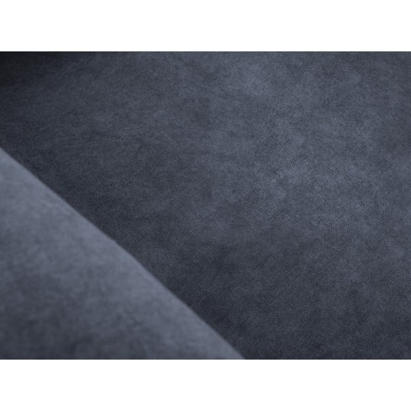 Temno modra žametna kotna sedežna garnitura Erin – Micadoni Home-image-1