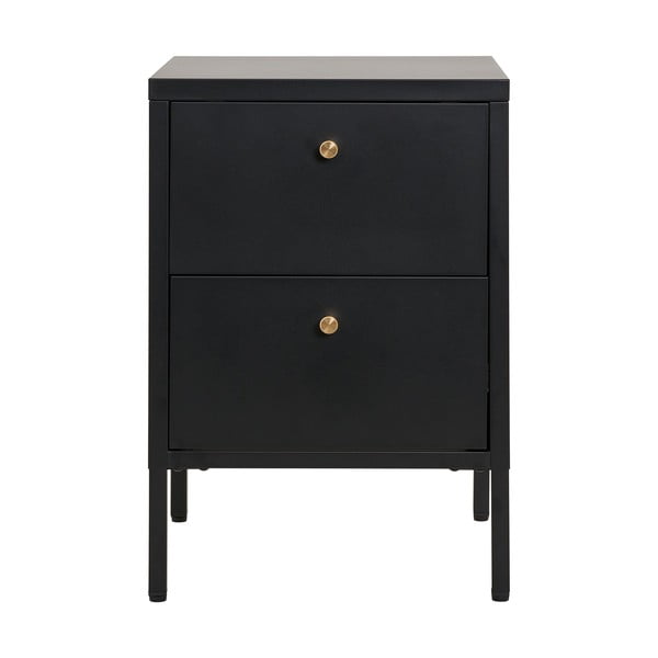 Črna kovinska nočna omarica Dalby – House Nordic