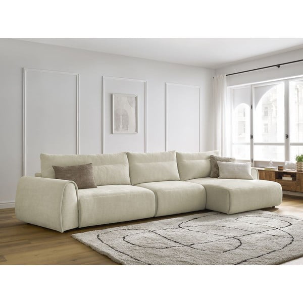 Bež kotna sedežna garnitura Aden – Bobochic Paris-image-1