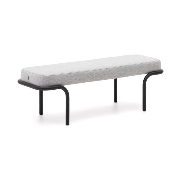 Svetlo siva klop Compo – Kave Home-image-2