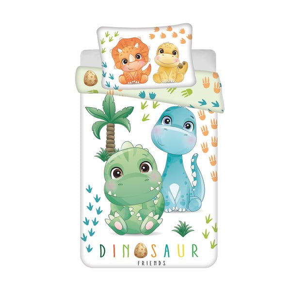 Bombažna otroška posteljnina za otroško posteljico 100x135 cm Dino – Jerry Fabrics
