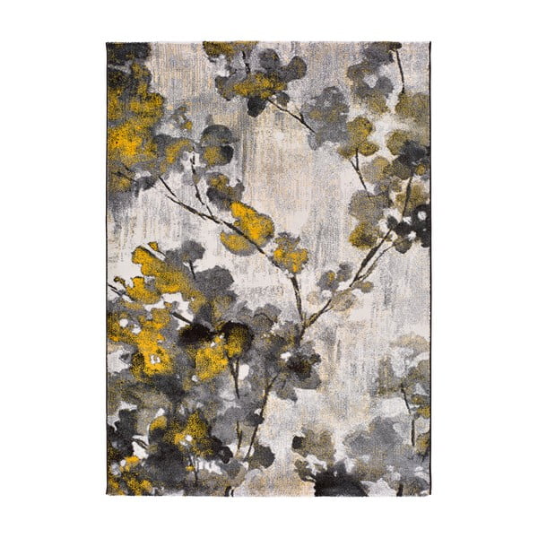 Rumeno-siva preproga Universal Bukit Mustard, 160 x 230 cm