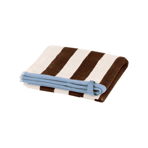 Rjava/kremno bela frotirna bombažna brisača 50x80 cm Gobo – noo.ma