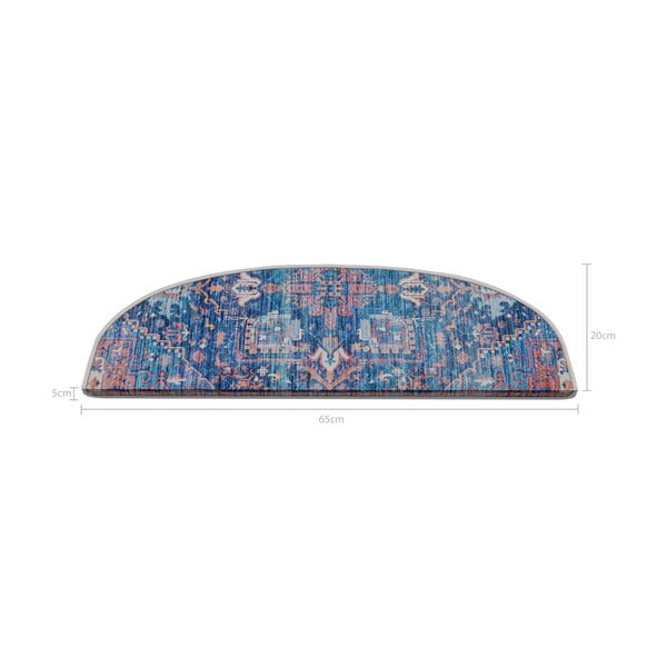 Modri komplet preprog za stopnice 16 ks 20x65 cm Yoruk – Vitaus-image-2